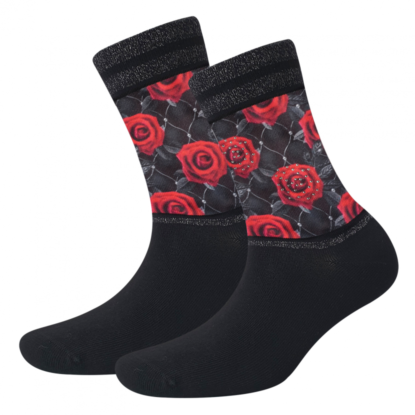 Cool 7 - Damensocken mit Strass - Motiv - C0480
